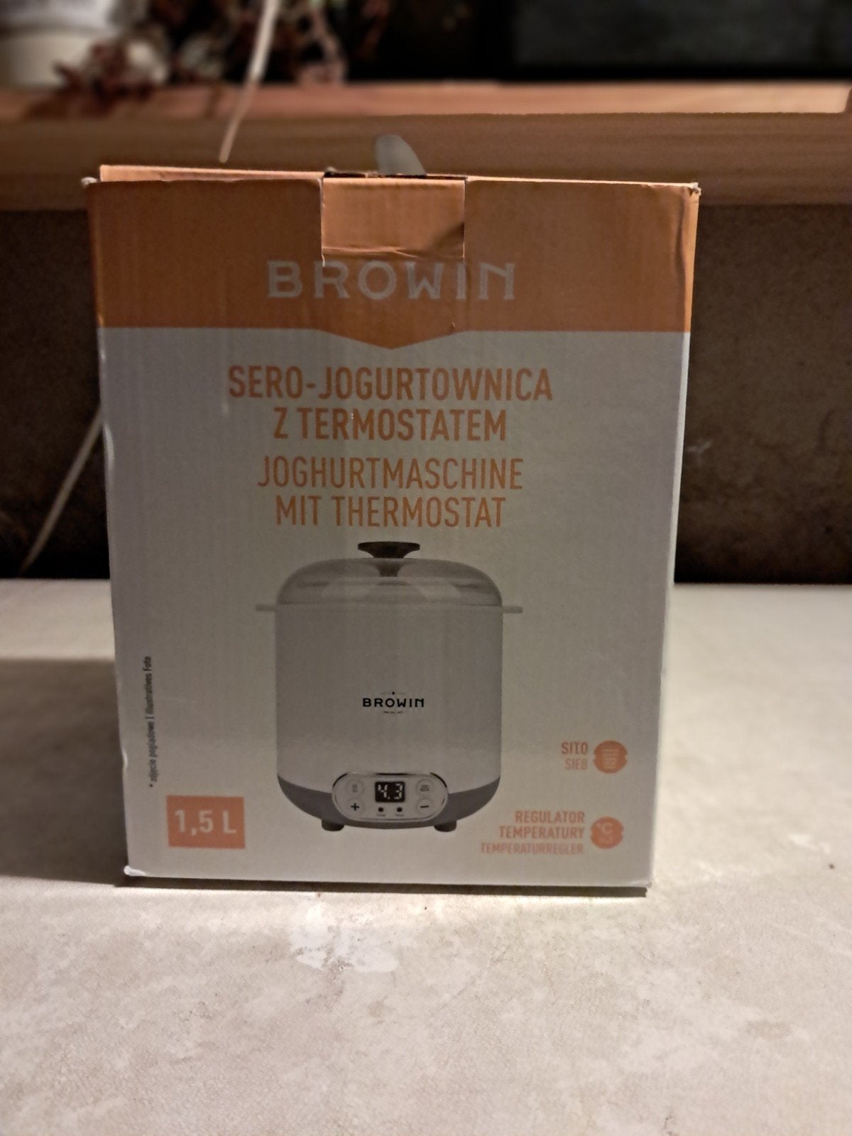 Brown yoghurtmaker met thermostaat - 1.5L, Witgoed en Apparatuur, Ophalen of Verzenden, Nieuw