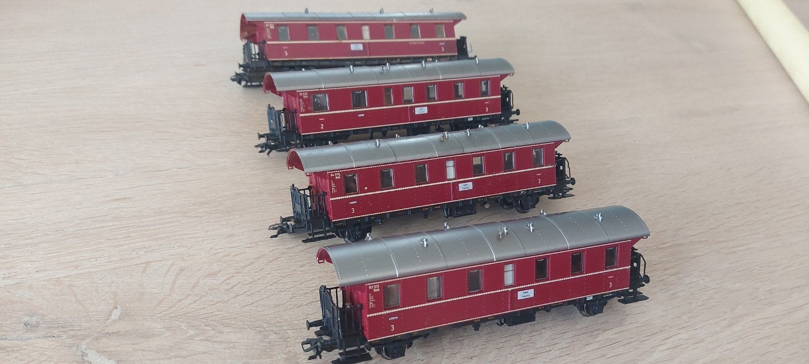 4 Märklin DB 3 de klas personenrijtuigen in ovp, Wisselstroom, Wagon, Ophalen of Verzenden, Zo goed als nieuw