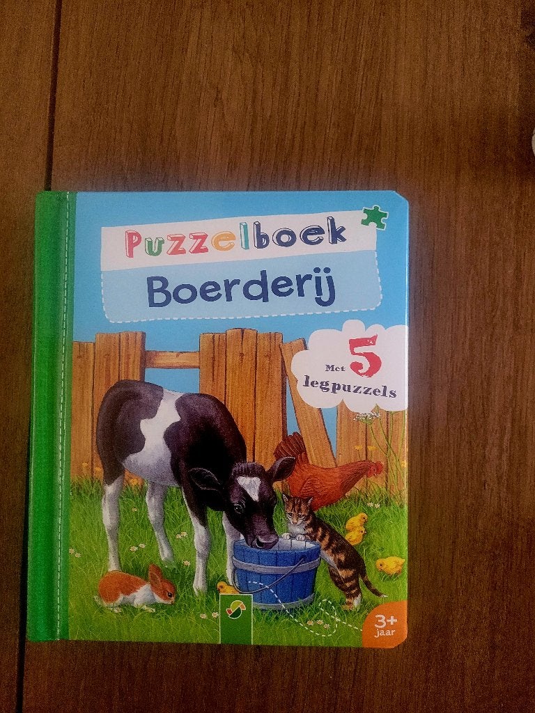 Leesboekje met puzzels, Ophalen, 10 tot 50 stukjes, Zo goed als nieuw, 2 tot 4 jaar