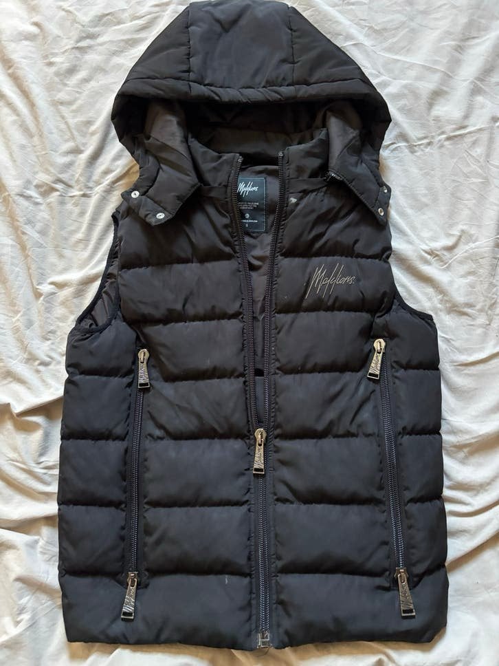 Malelions bodywarmer voor mannen - Zwart, Maat S, Kleding | Heren, Bodywarmers, Ophalen of Verzenden, Zo goed als nieuw, Maat 46 (S) of kleiner