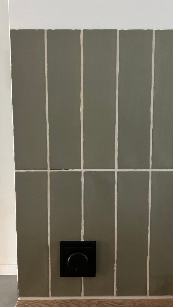 1 doosje wandtegels olijf groen mat 7,530, Ophalen, Nieuw, Minder dan 20 cm, 20 tot 40 cm