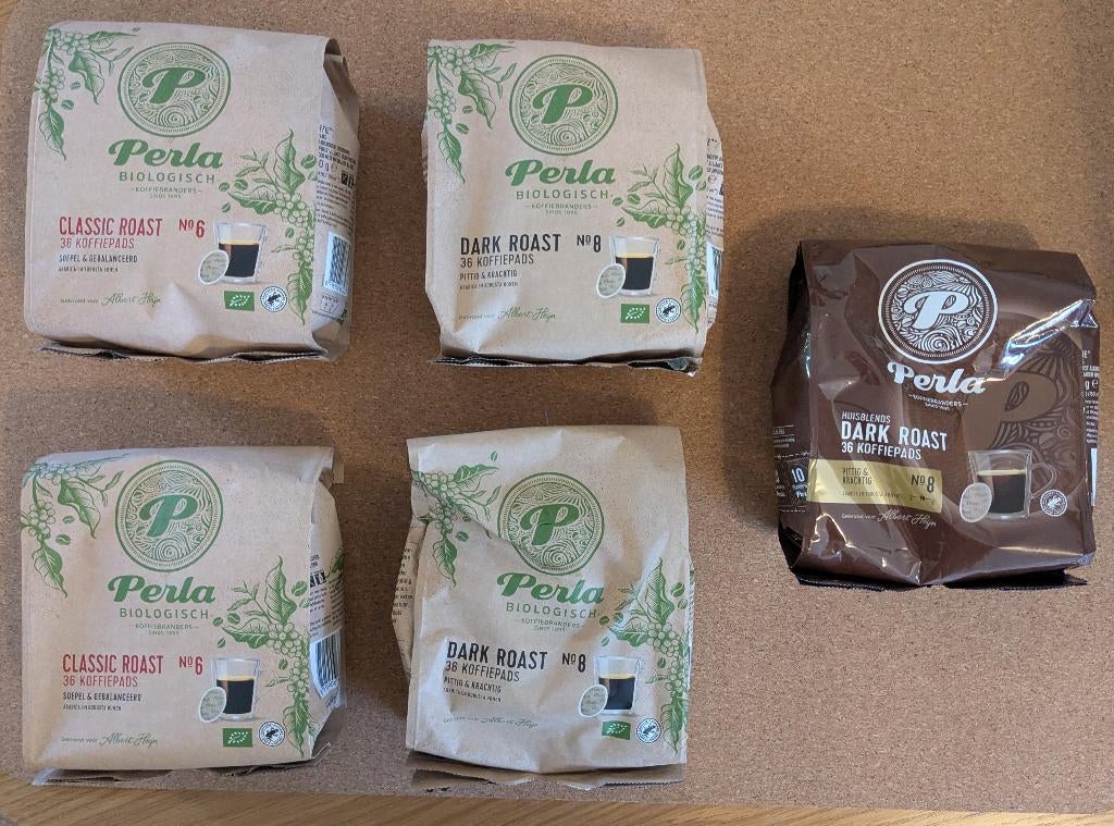 4x Perla bio koffie pads +1, Ophalen, Senseo, Koffiebonen, Nieuw