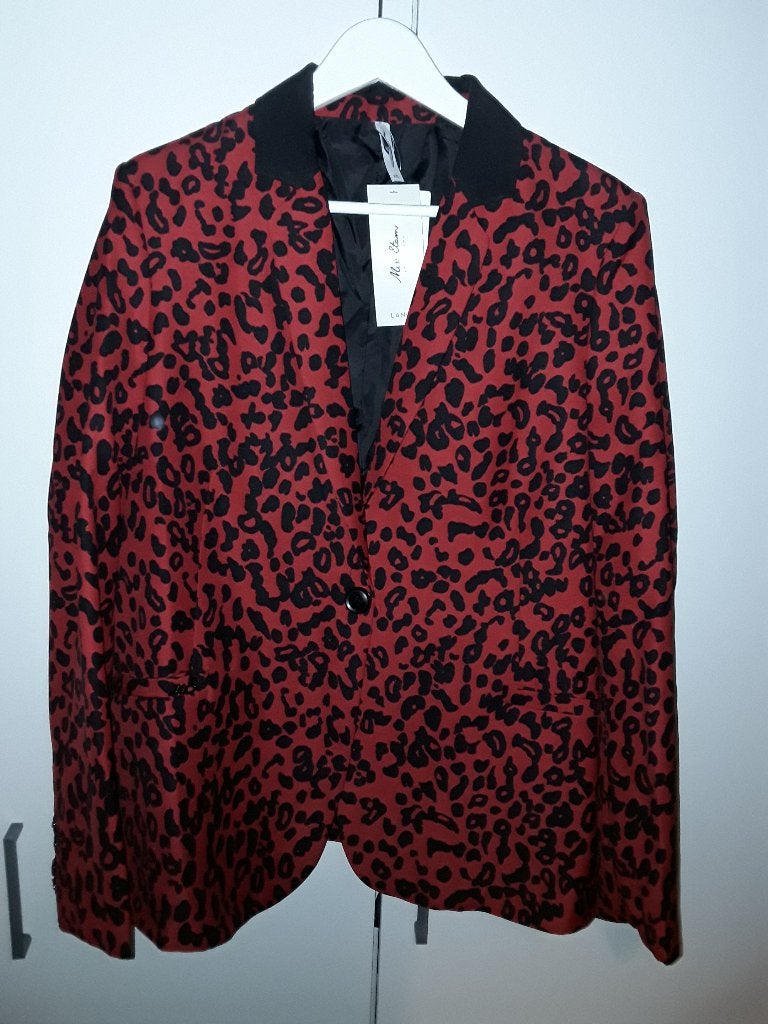 Miss Etam Rood/Zwart Blazer Jasje Met Panterprint Maat XXL, Maat 46/48 (XL) of groter, Nieuw, Ophalen of Verzenden, Jasje