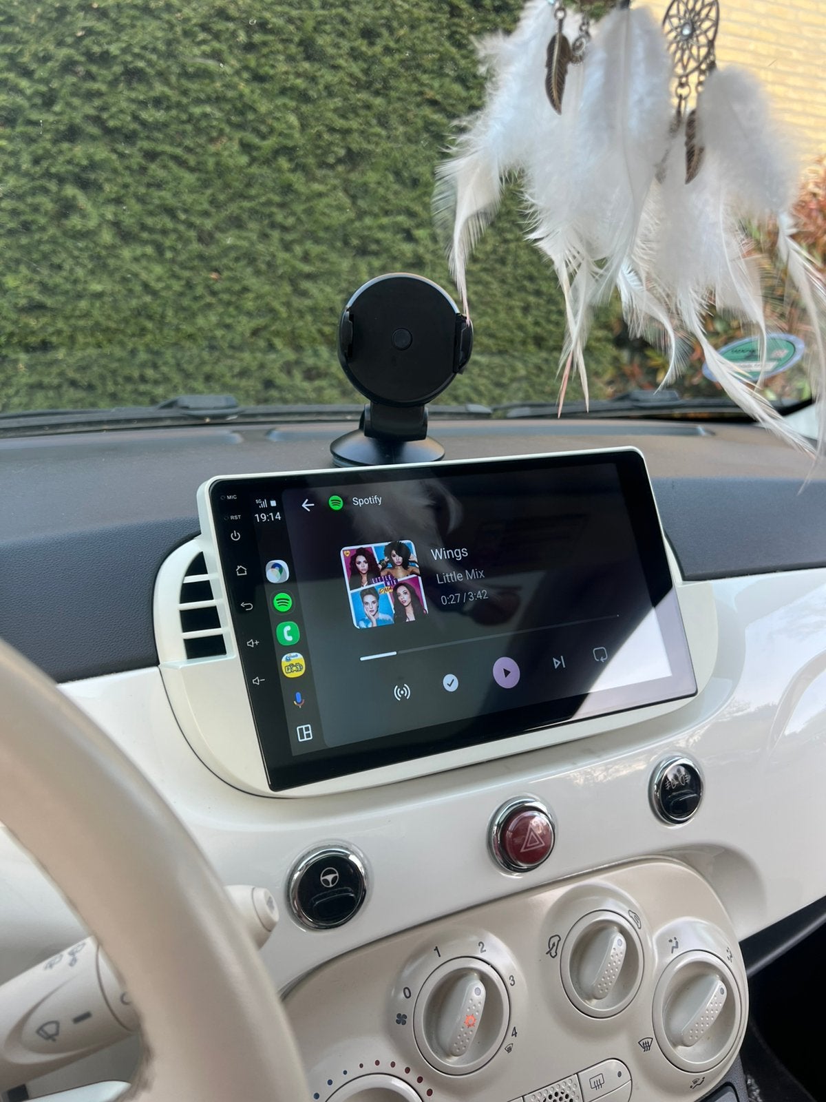 Fiat 500 Carplay/Androidauto Radio incl. montage!, Ophalen, Zo goed als nieuw