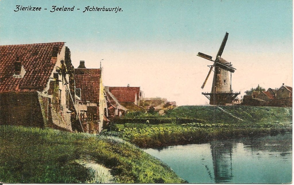 Oude Ansichtkaart Zierikzee, Zeeland - Achterbuurtje, Verzamelen, Ansichtkaarten | Nederland, Ophalen of Verzenden, Voor 1920