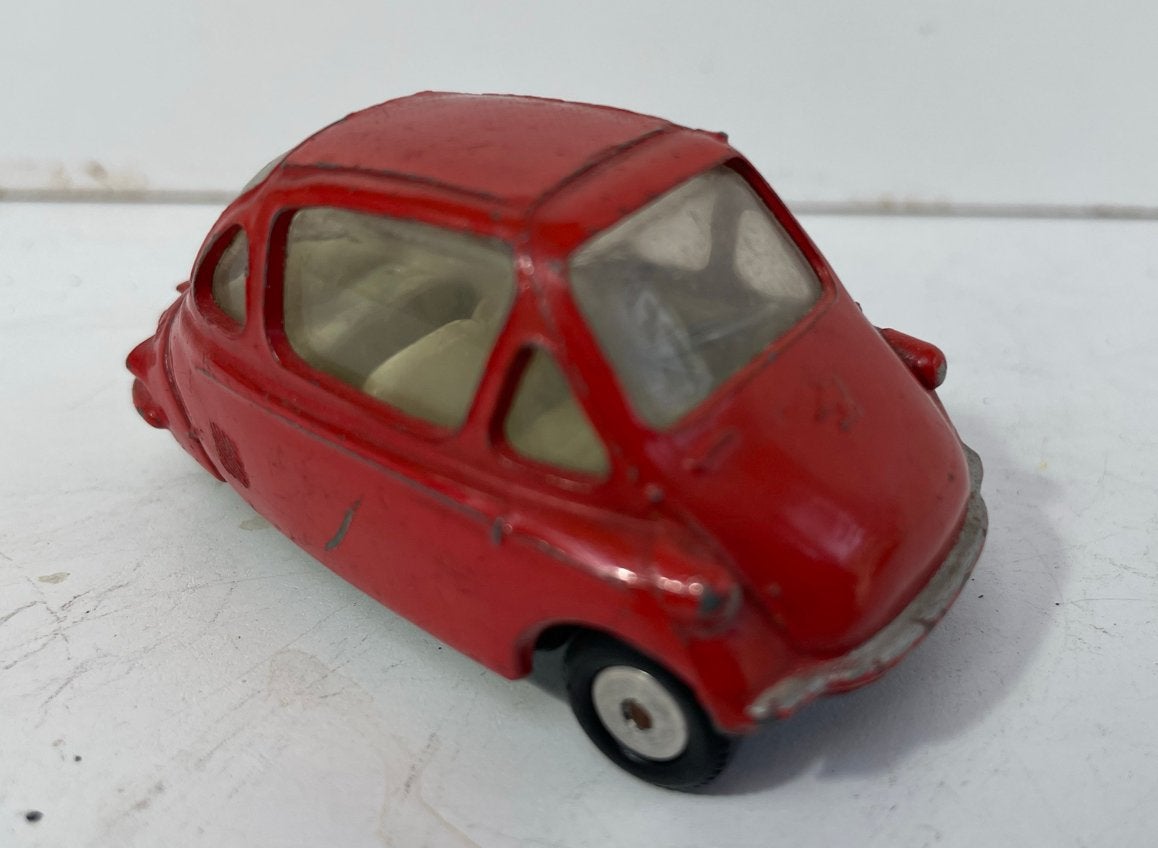 Vintage Corgi Toys 233 Heinkel Economie Auto - Rood, Antiek en Kunst, Antiek | Speelgoed, Ophalen of Verzenden