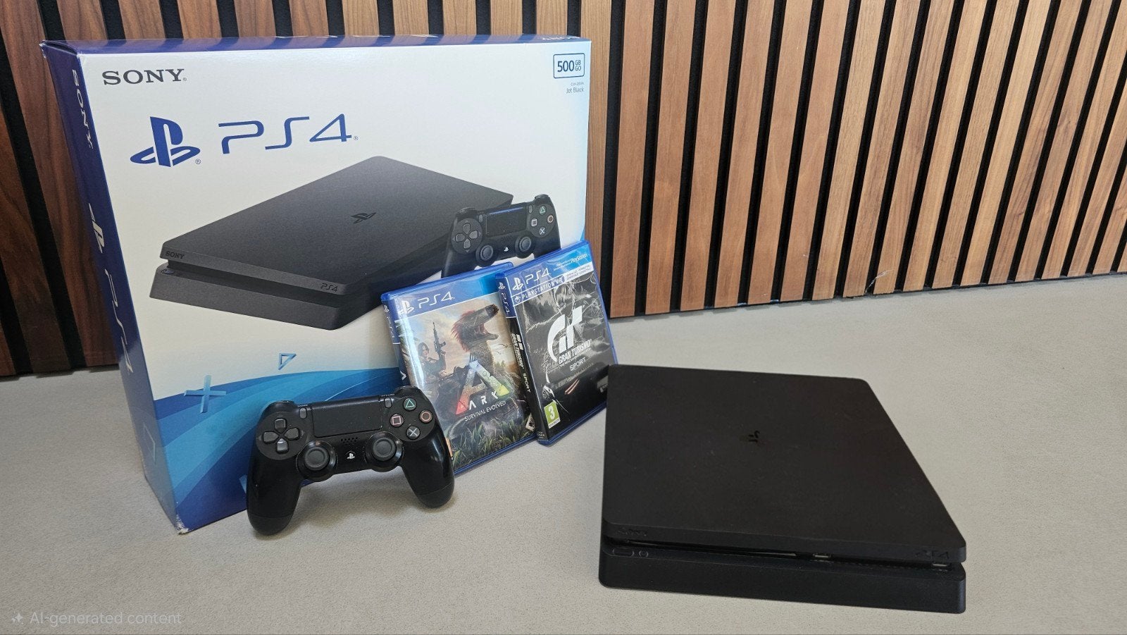 Playstation 4 Slim 500GB met 2 games, Ophalen, Met 1 controller, Slim