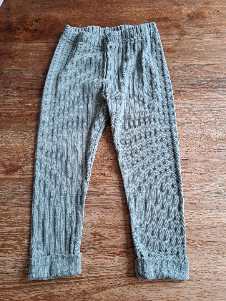 Kinder broek maat 92 grijs/licht blauw/groen, Gebruikt, Jongen of Meisje, H&M, Ophalen