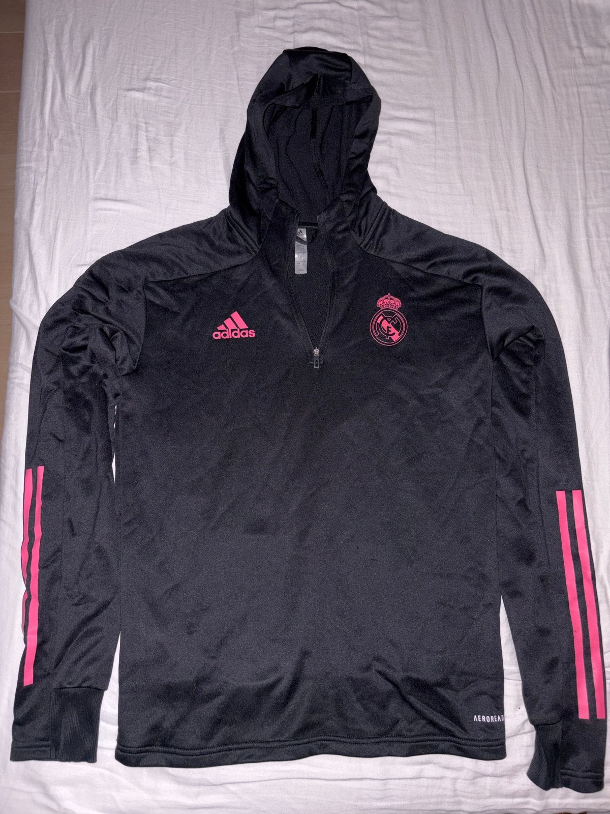 Adidas Real Madrid Trainingstrui Zwart/Roze Maat S, Zwart, Ophalen of Verzenden, Voetbal, Gedragen