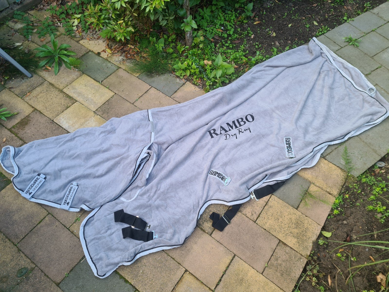 Horseware Rambo Dry rug zweetdeken maat large L 206 213 221, Full (L), Afneembare hals, Nieuw, Grijs