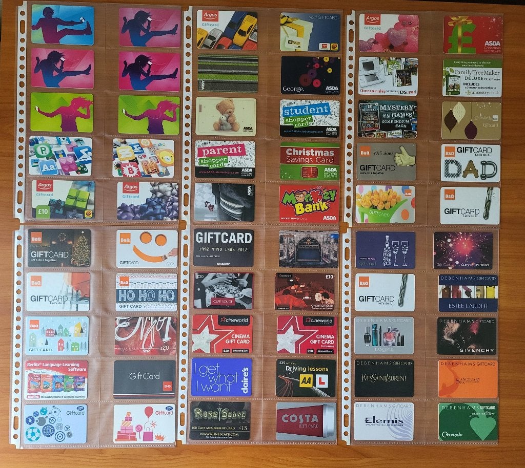 Verzameling cadeaukaarten UK, Ophalen of Verzenden