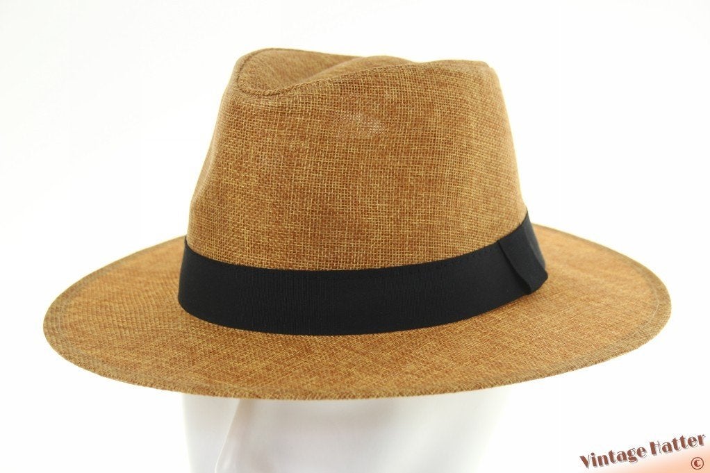 Luchtige zomer gleufhoed Mlle Citron bruin viscose 58 en 60, Hoed, Nieuw, Ophalen of Verzenden, Mademoiselle Citron