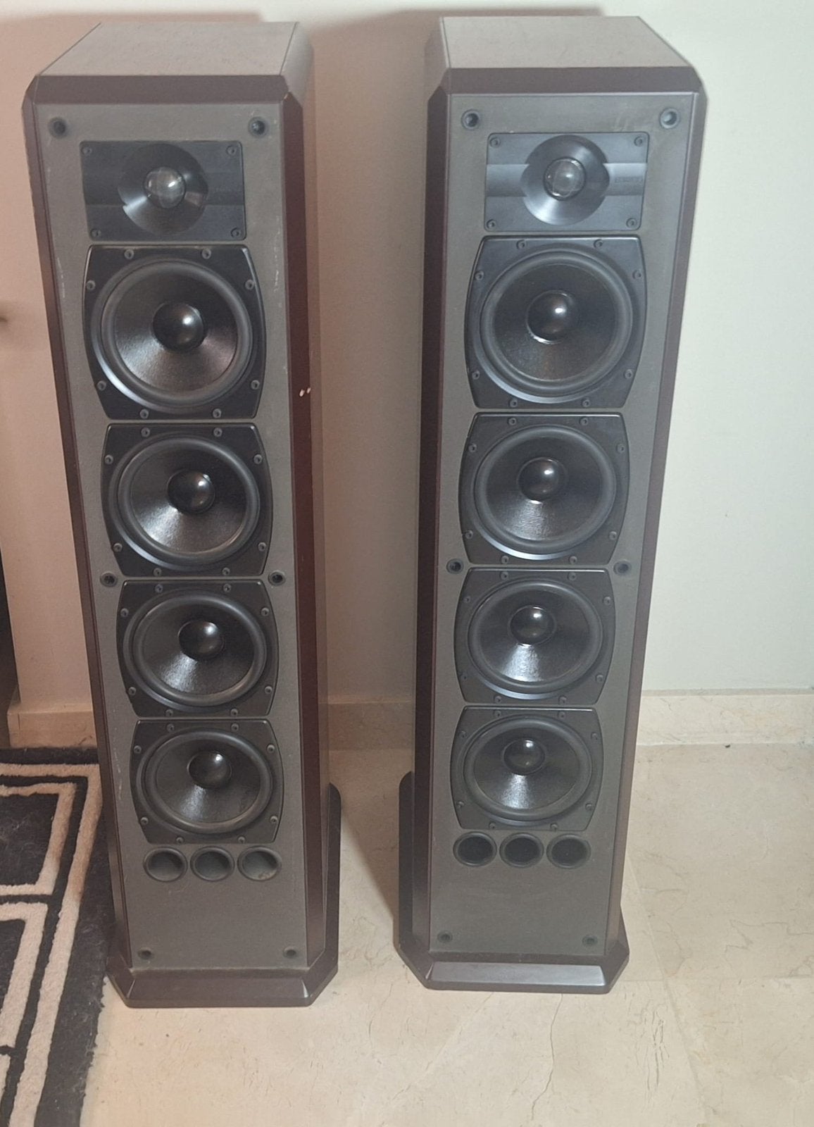 Mission 753 zonder tweeters, Gebruikt, 60 tot 120 watt, Front, Rear of Stereo speakers, Ophalen