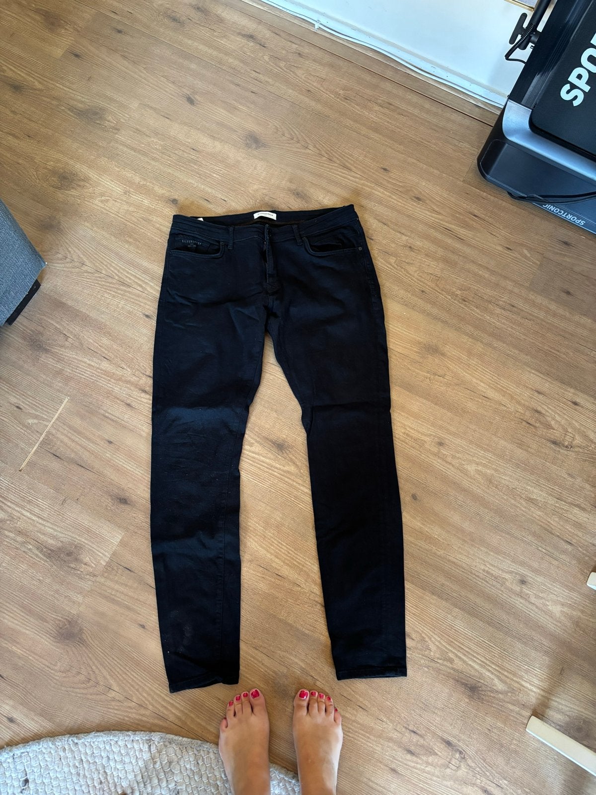 Zwarte Silvercreek Jeans - Maat W36/L36, Ophalen of Verzenden, Gedragen, Zwart, W36 - W38 (confectie 52/54)
