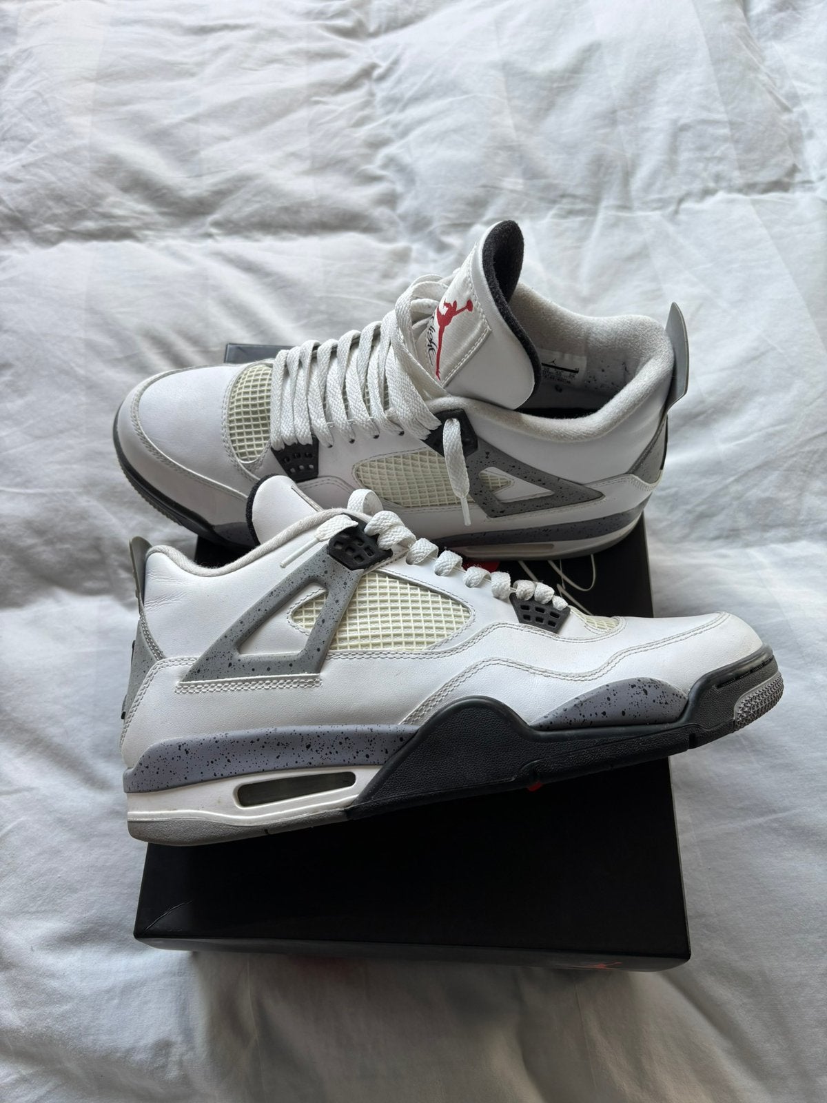 Jordan 4 white cement 2012, Verzenden, Wit, Sneakers of Gympen, Gedragen