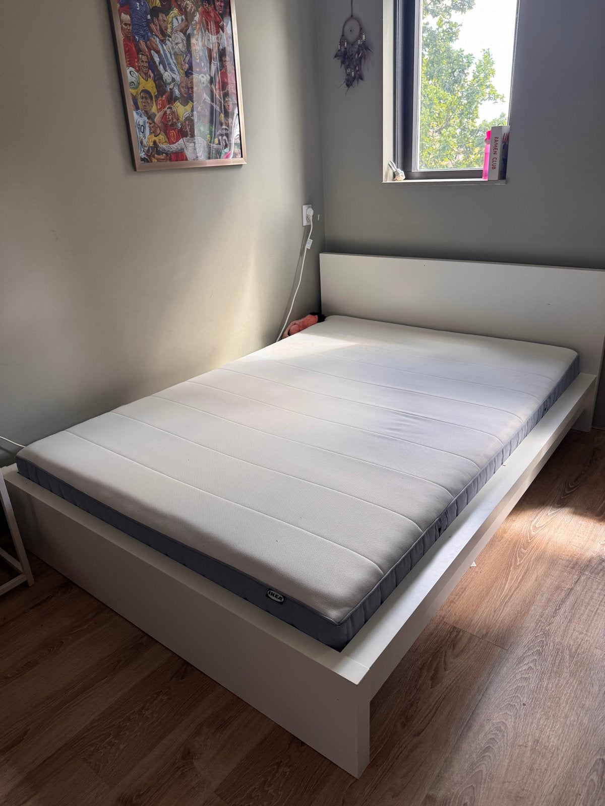 Ikea Malm bedframe 140x200 (exclusief matras), Huis en Inrichting, Slaapkamer | Bedden, Gebruikt, Wit, Tweepersoons, 200 cm