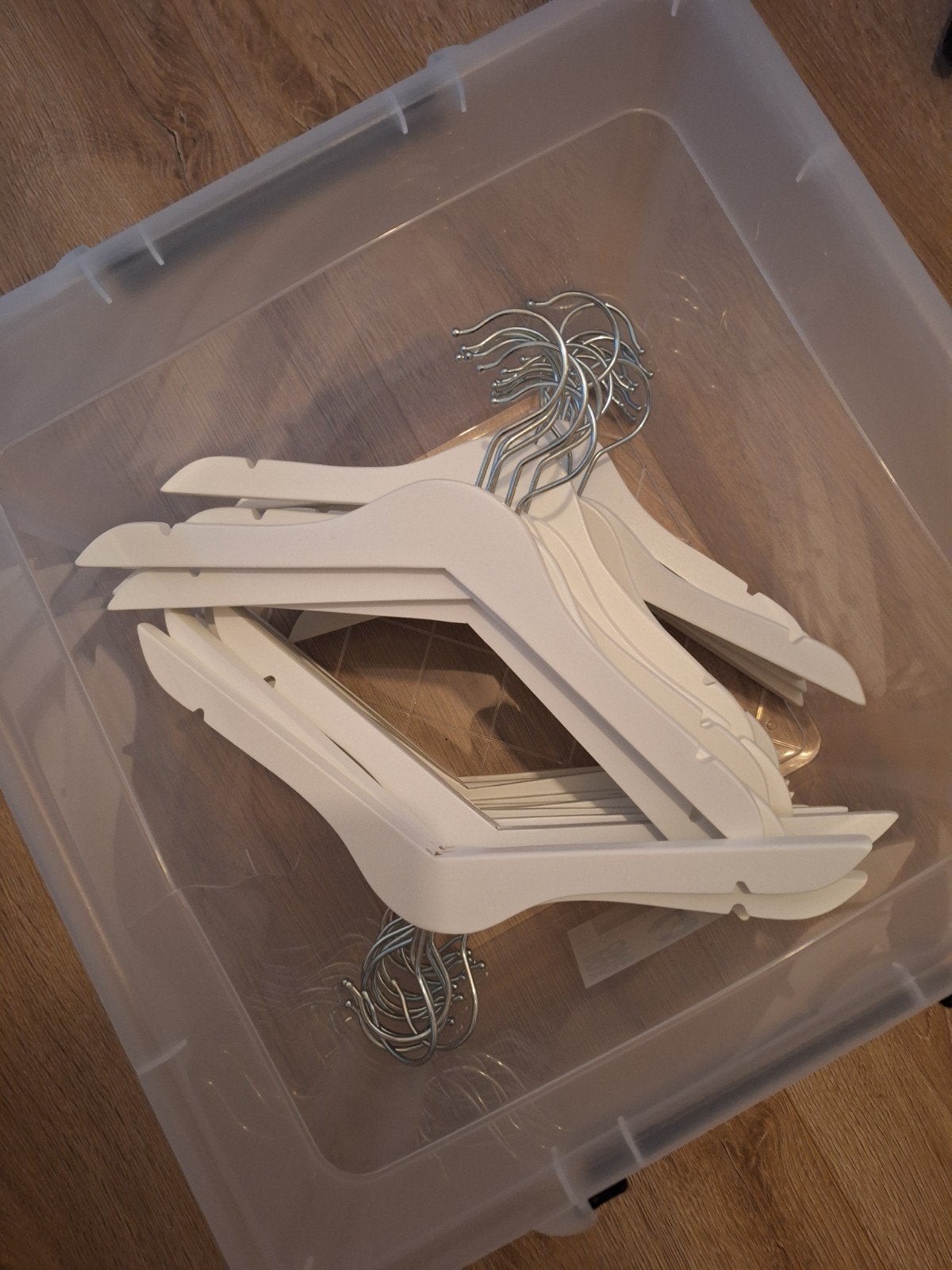 Kledinghanger wit IKEA 60 stuks, Ophalen, Gebruikt, Hout, Kinderen