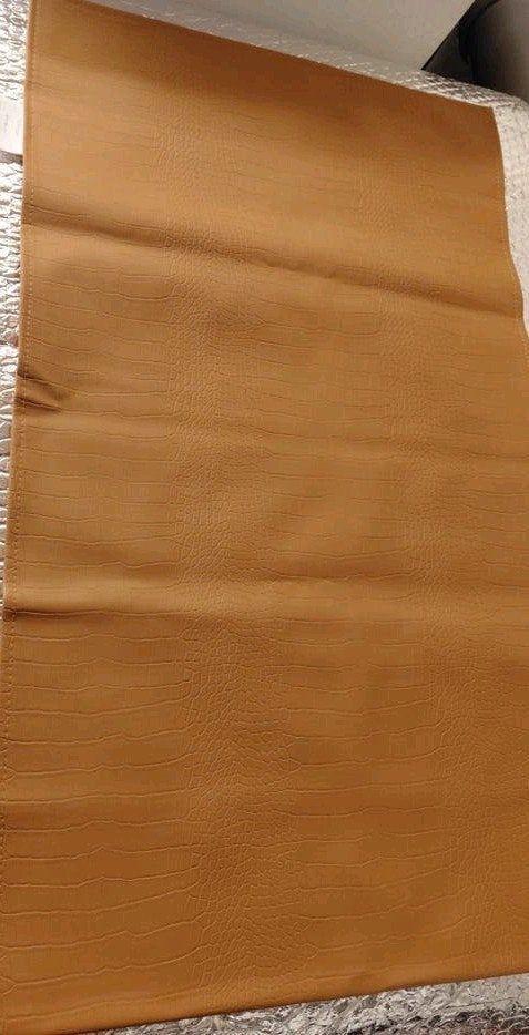 Tafelloper krokodillenleerlook 45x150 cm, Ophalen, Nieuw, Bruin, Rechthoek