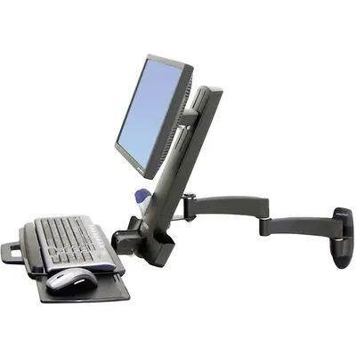 Ergotron 45-230-200 Wandmontage voor Monitor + Toetsenbord, Ophalen, IPS, Nieuw, Ergotron
