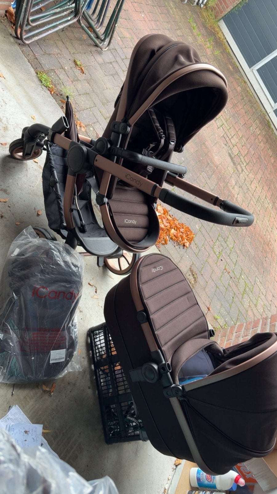 iCandy Dubbele Kinderwagen - Compleet met Accessoires, Kinderen en Baby's, Duowagen, Zo goed als nieuw, Combiwagen, Ophalen