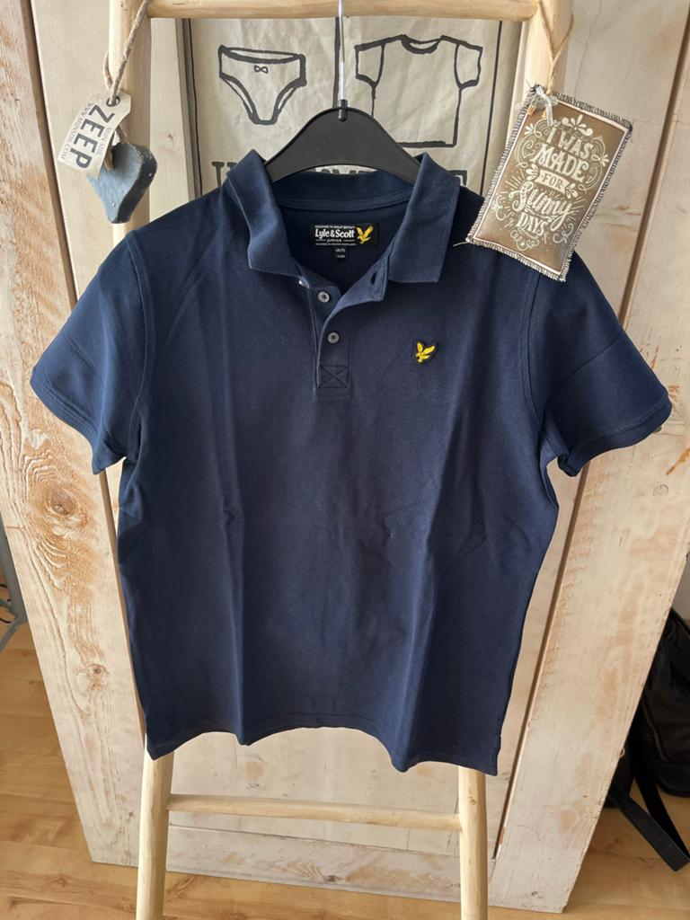 Lyle & Scott polo navy maat 158, Ophalen of Verzenden, Zo goed als nieuw, Jongen, Shirt of Longsleeve