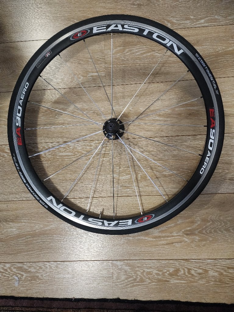 Easton EA90 Aero Wiel met Continental Grand Prix 4000S II, Fietsen en Brommers, Gebruikt, Aluminium, Easton, Racefiets