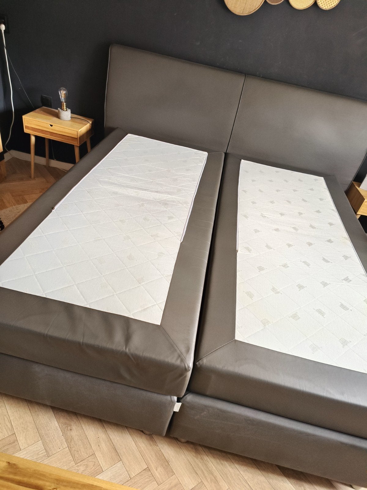 MioDormio Boxspring 180x200 cm -, Gebruikt, Ophalen, Overige materialen, Gebruikt, Bruin