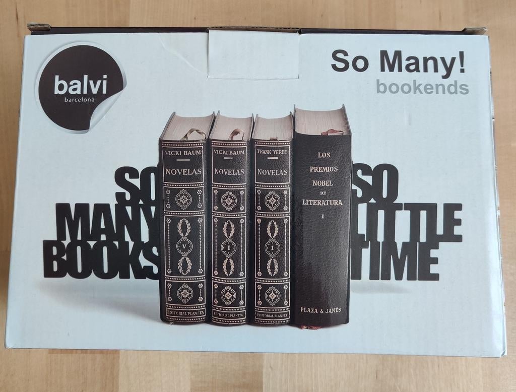 Boekensteun 'So many books...So little time', Ophalen of Verzenden, Nieuw