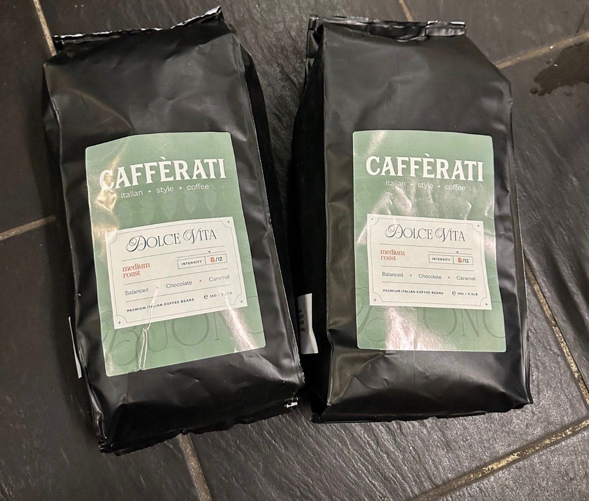 Cafferati Dolce Vita Koffiebonen - Medium Roast, Overige modellen, 10 kopjes of meer, Nieuw, Koffiebonen