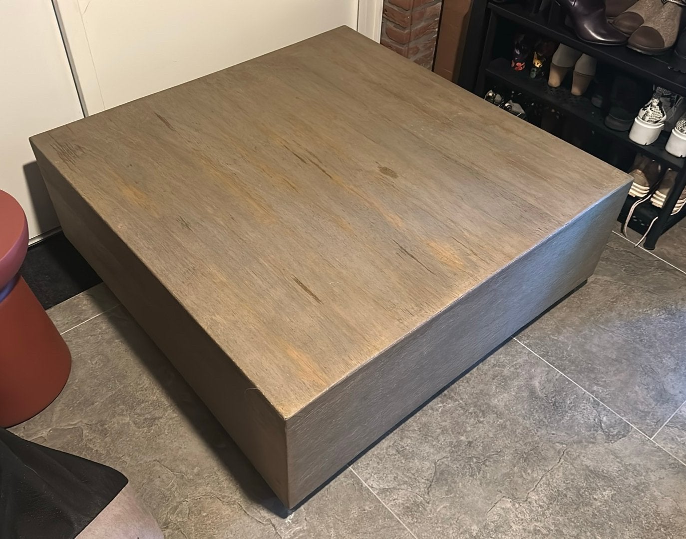 Rofra houten blok salontafel, Huis en Inrichting, Ophalen, 100 tot 150 cm, Eikenhout, 50 tot 100 cm