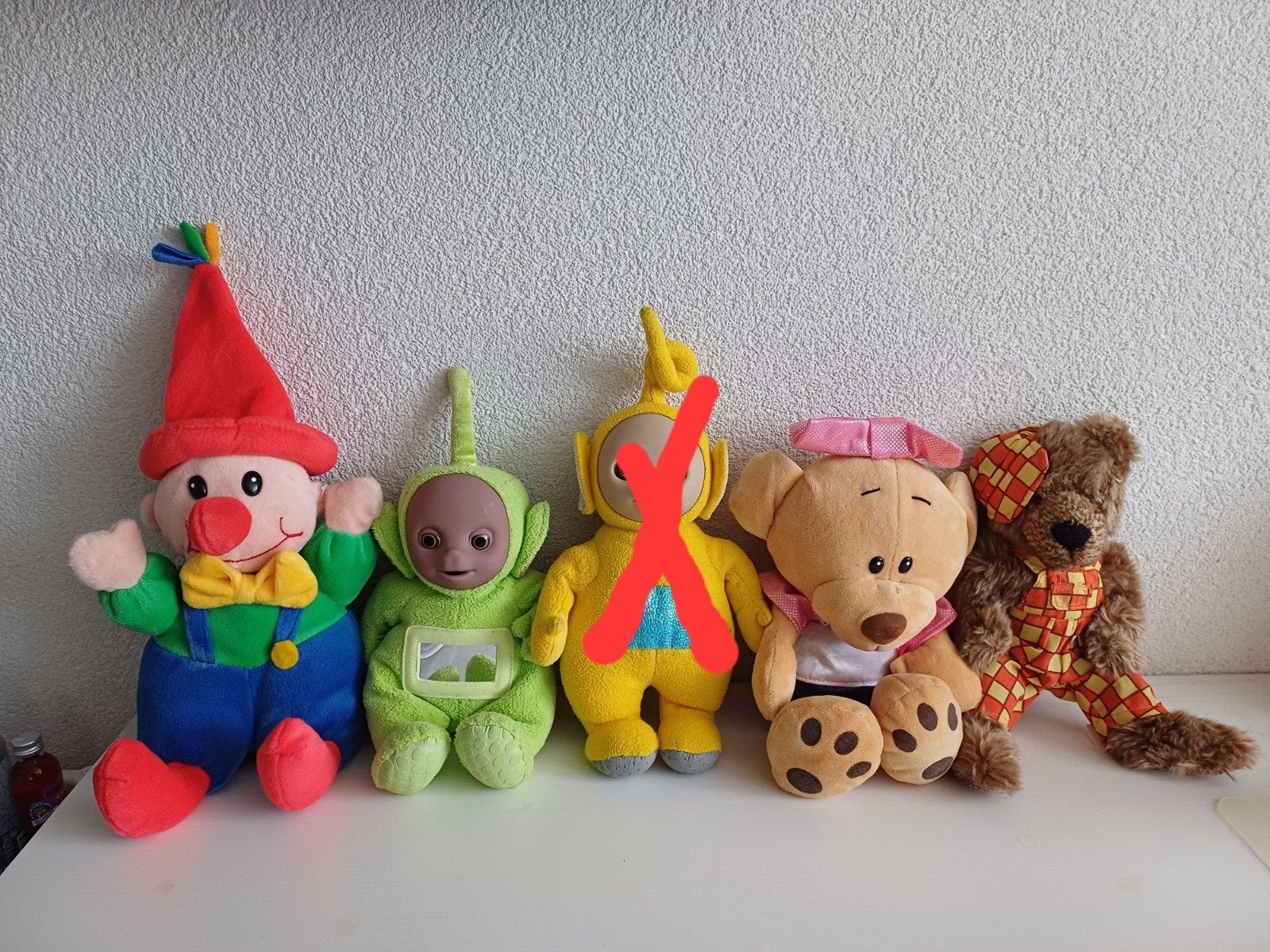 Leuke knuffels: clown, Teletubbie en twee beren, Ophalen, Overige merken, Overige karakters, Beer