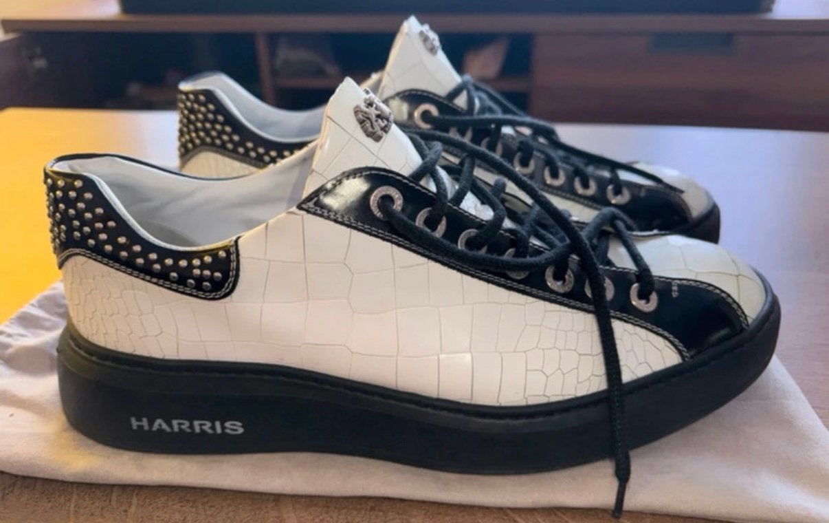 Harris sneakers white/black 0865 (Master 100), Kleding | Heren, Ophalen of Verzenden, Zo goed als nieuw, Wit