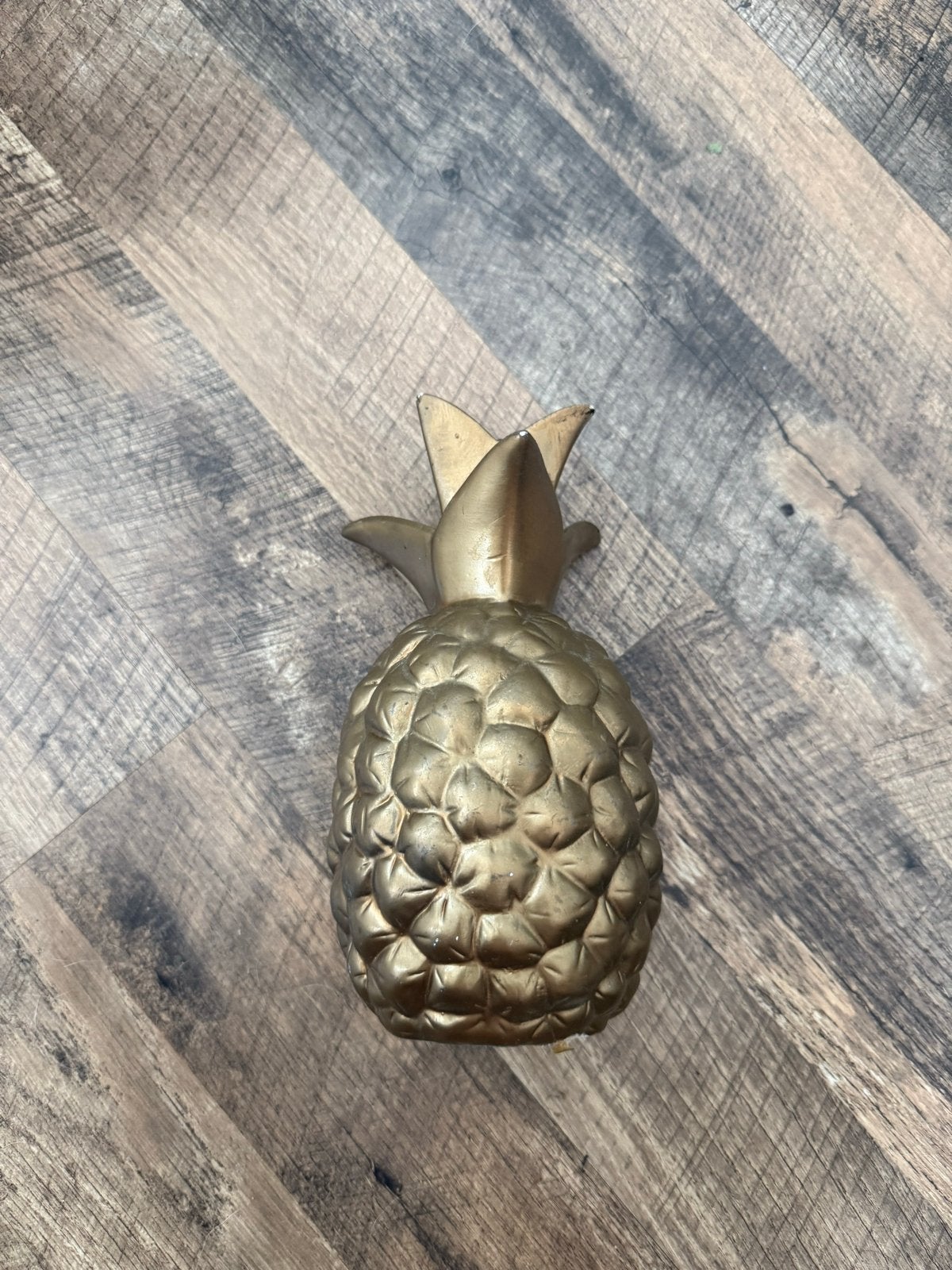Gouden Ananas Decoratie - Vintage Stijl, Huis en Inrichting, Woonaccessoires | Overige, Vintage, Gebruikt, Ophalen of Verzenden