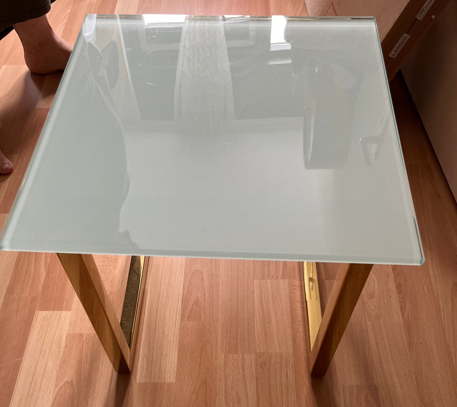 Bijzettafel, Ophalen, Rond, 50 tot 100 cm, Glas
