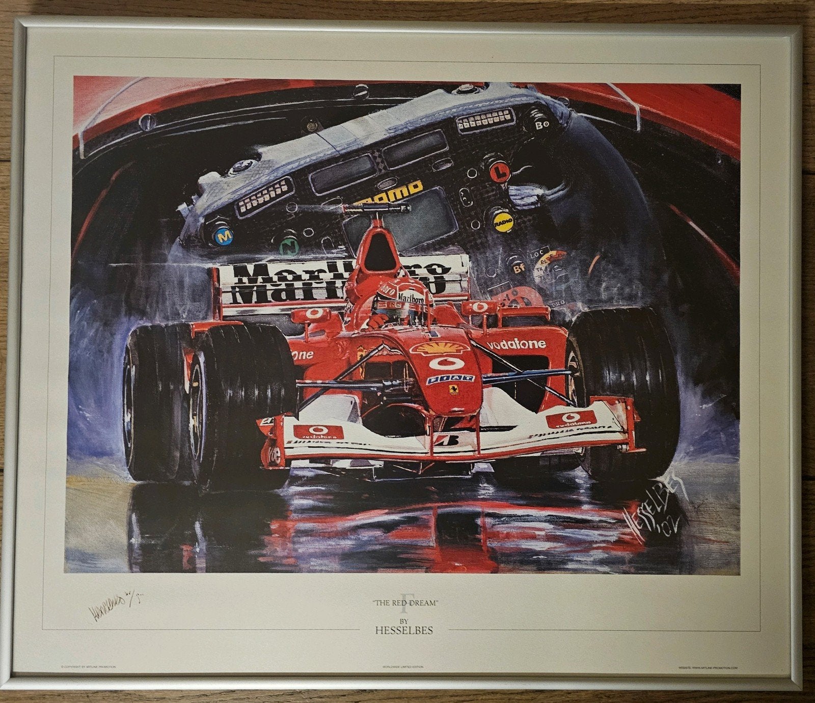 Hessel Bes - The Red Dream - Schumacher - Gesigneerd, Ophalen