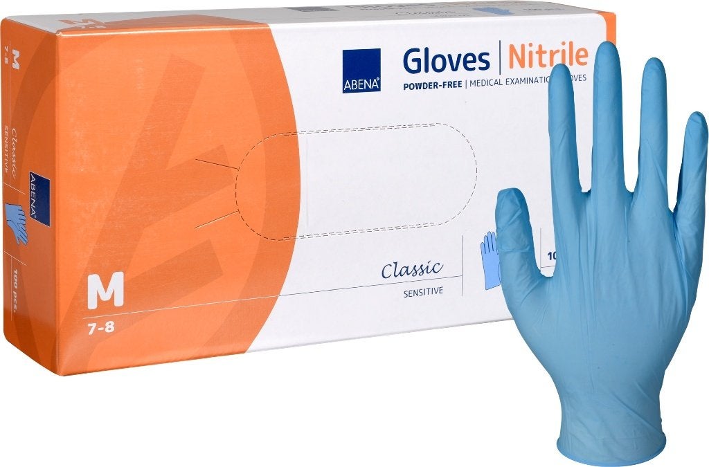 Voordeelpak 20x100 stuks Blauwe nitril handschoenen Abena, Verzenden, Nieuw