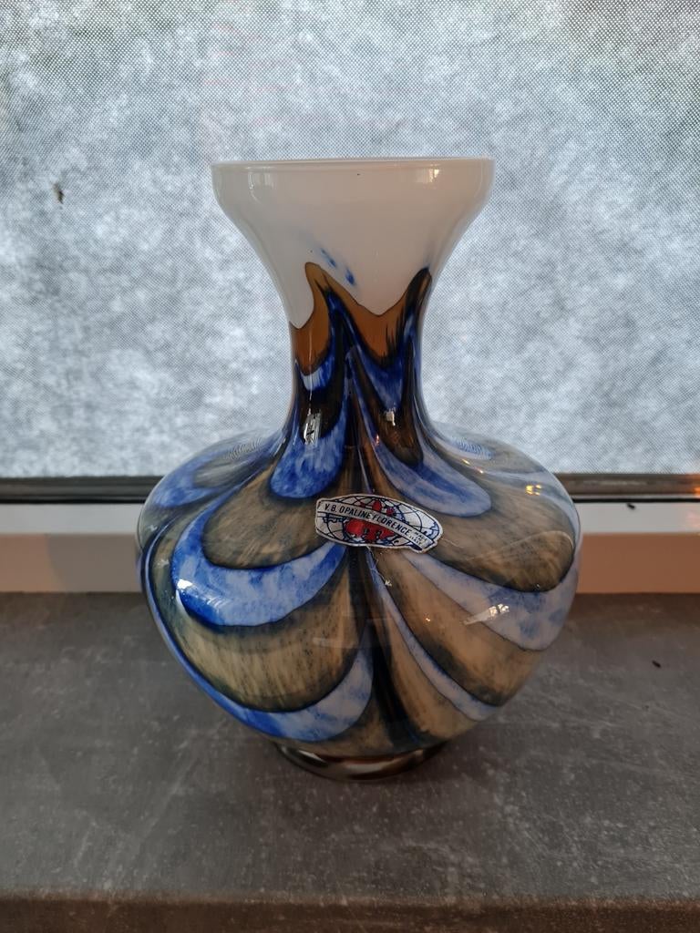 Prachtige  Opaline florence vaas puntgaaf, Ophalen of Verzenden