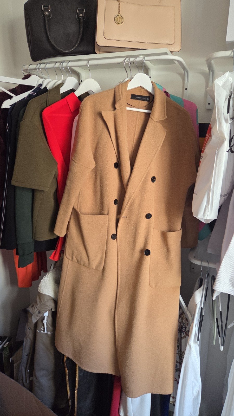 Zara Woman Camelkleurige Jas Maat S, Bruin, Ophalen of Verzenden, Zo goed als nieuw, Maat 36 (S)