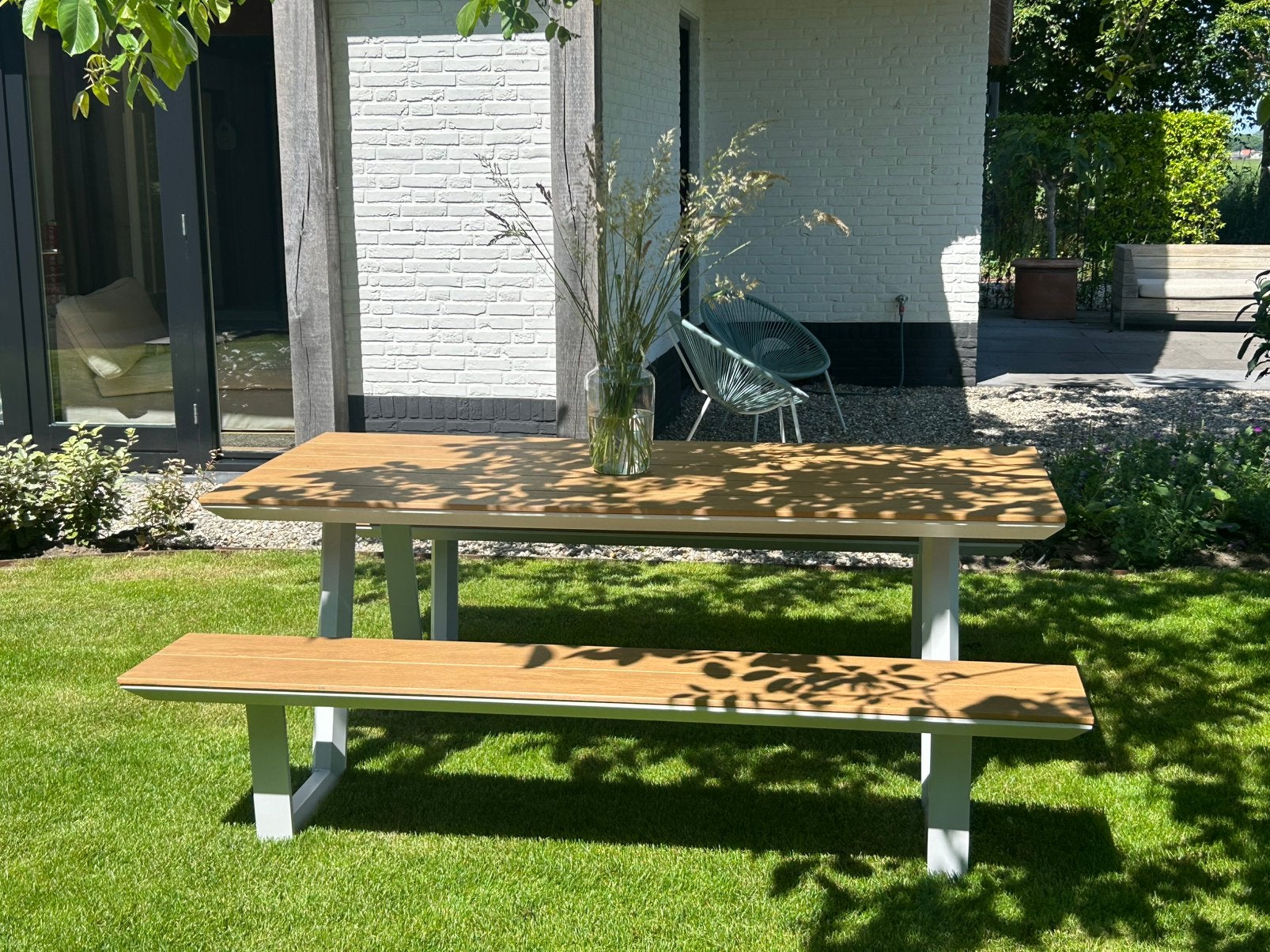 Axi Nori picknicktafel, Tuin en Terras, Ophalen, Zo goed als nieuw, Rechthoekig, Hout