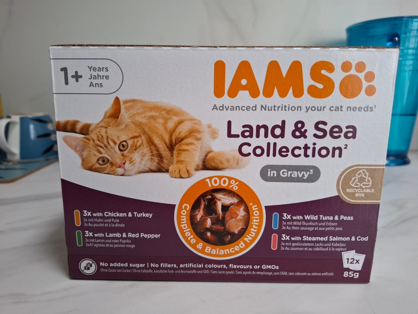 IAMS adult cats food in jelly assorted flavours, Ophalen