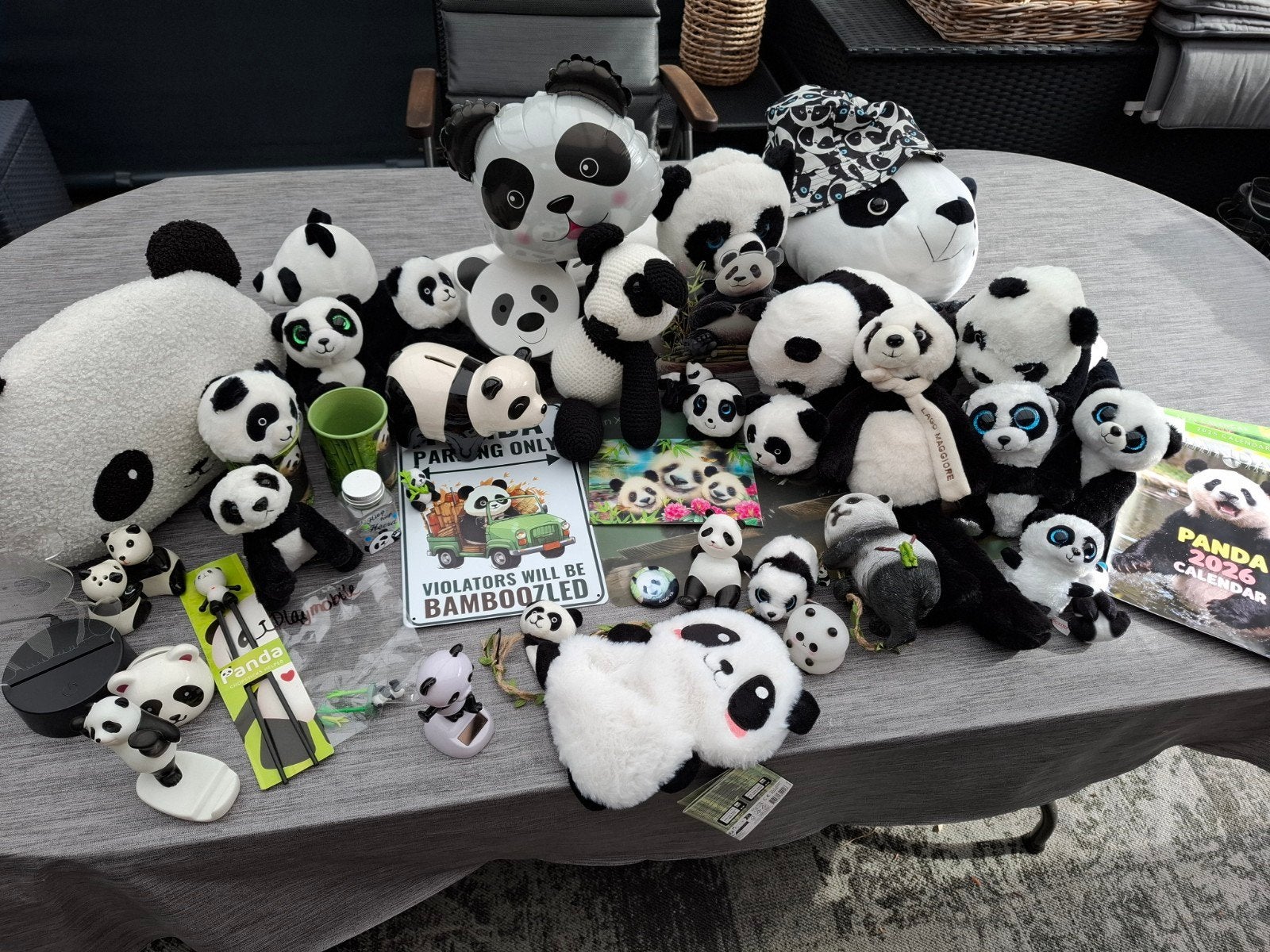 Grote collectie panda knuffels en accessoires, Overige merken, Overige karakters, Overige typen, Zwart