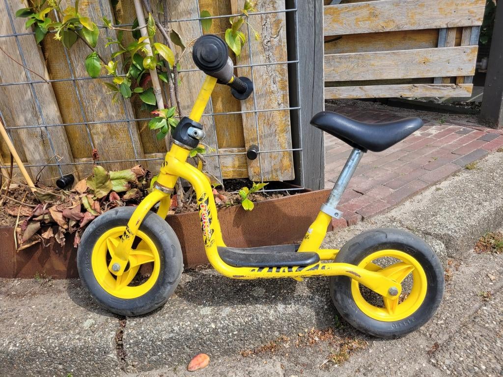 Vrolijke gele Puky loopfiets voor uren speelplezier, Ophalen, Gebruikt, Loopfiets