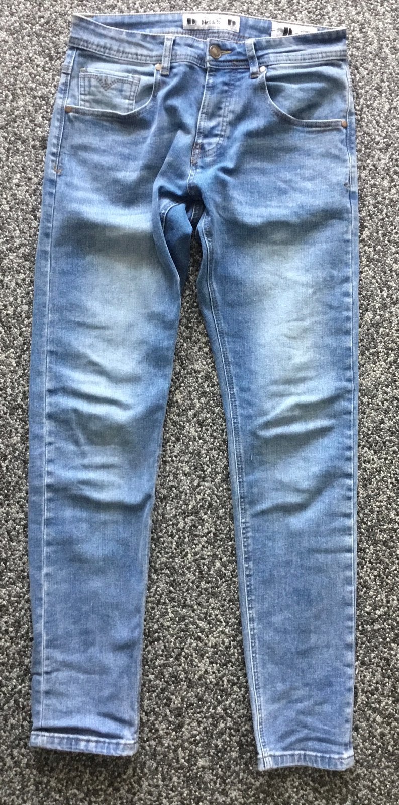 Spijkerbroek Mt 29, T-shirts, Truien met muts (MT S ), Ophalen of Verzenden, Zo goed als nieuw, Blauw, W32 (confectie 46) of kleiner