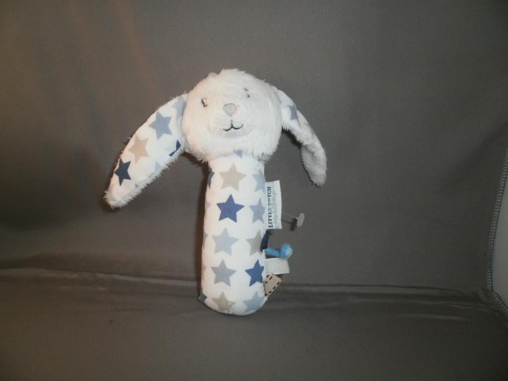 little Dutch konijn staaf rammelaar sterren blauw/grijs/roze, Kinderen en Baby's, Speelgoed | Knuffels en Pluche, Overige karakters