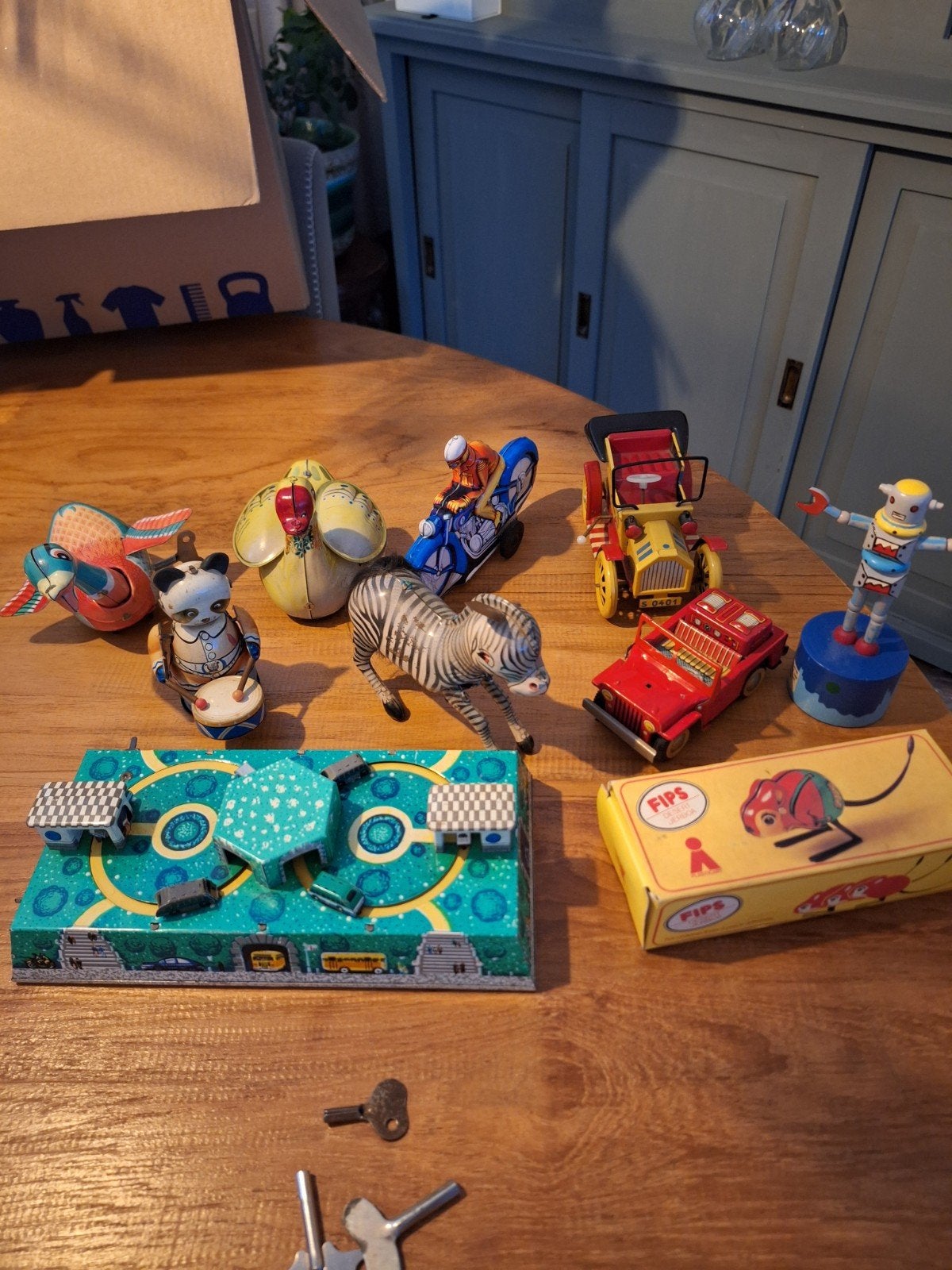 Grote collectie vintage blikken speelgoed, Ophalen of Verzenden