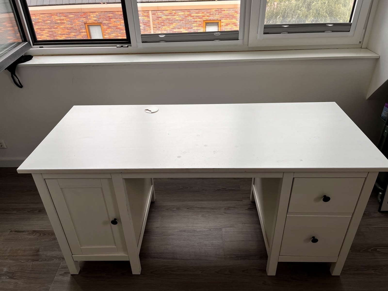 IKEA Hemnes Bureau Wit, Huis en Inrichting, Ophalen, Demontabel, Gebruikt, IKEA