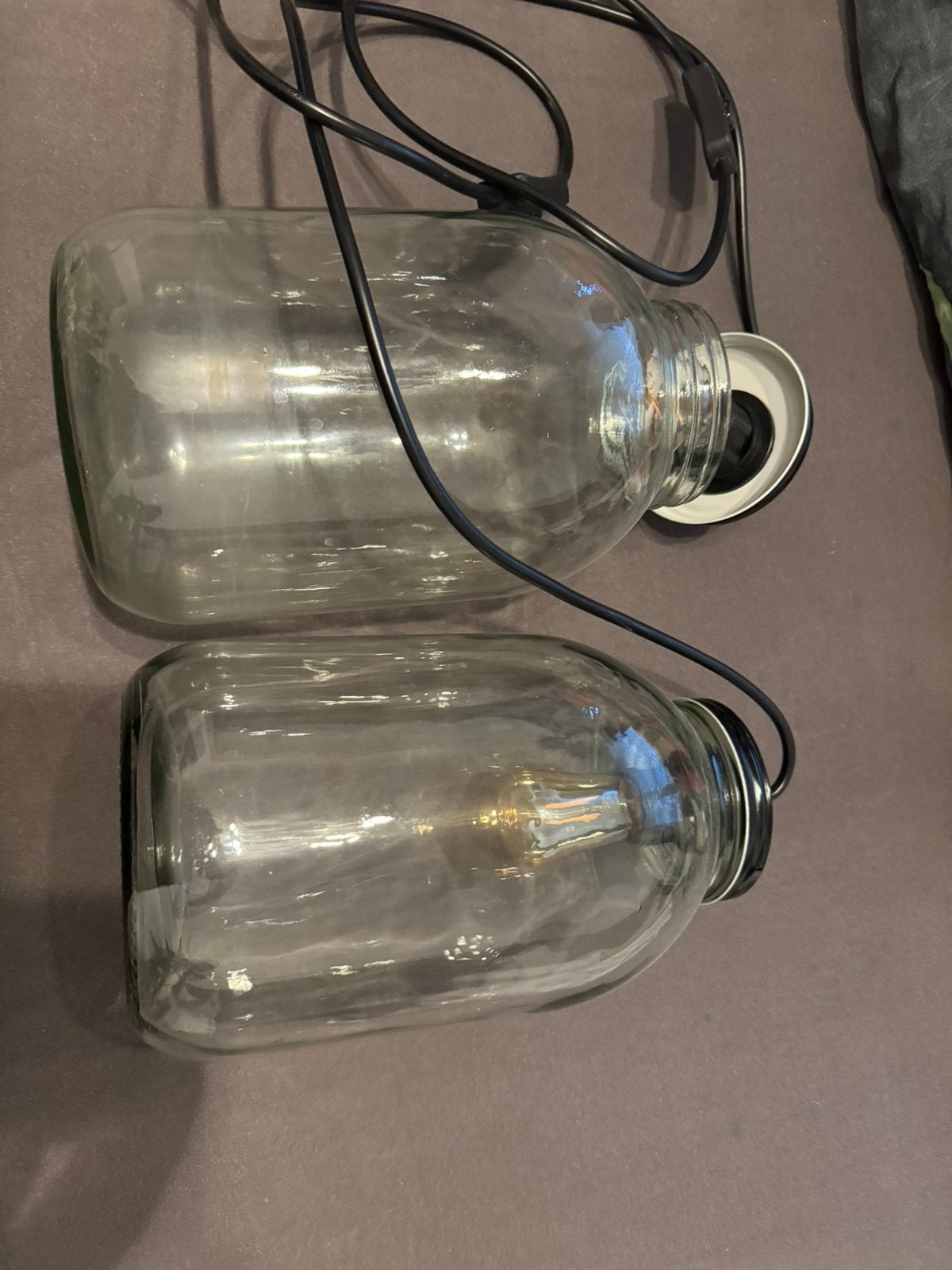 Twee potten / flessn met verlichting, Ophalen of Verzenden, Zo goed als nieuw
