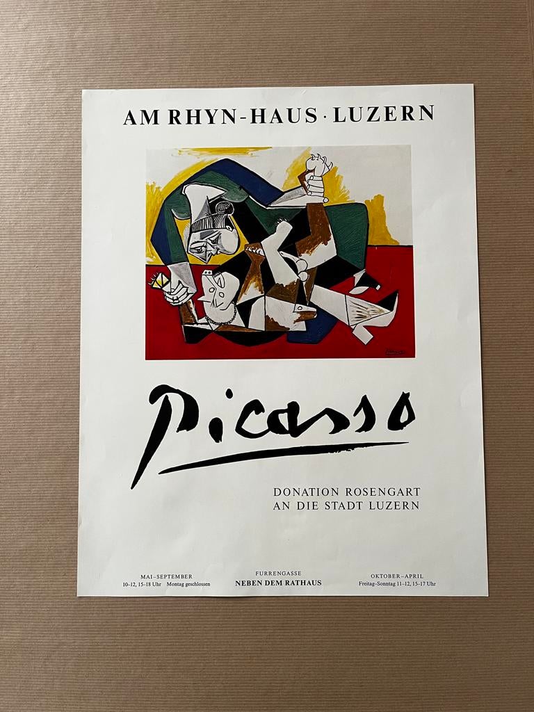 Vintage Picasso tentoonstellingsposter Luzern, Ophalen of Verzenden