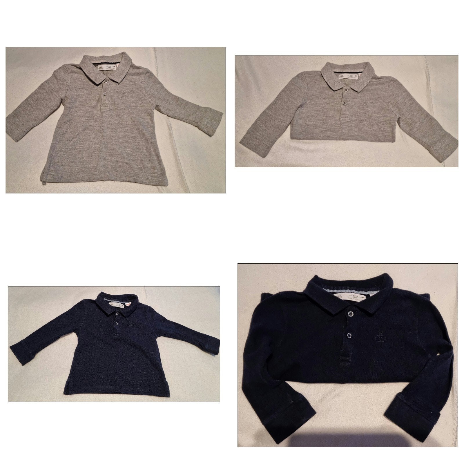 Zara polo truitje tshirt baby kleding maat 80 grijs blauw, Zo goed als nieuw, Zara, Jongetje, Truitje of Vestje