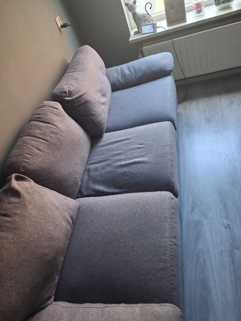 Bankstel 3 zits, Ophalen, 100 tot 125 cm, Rechte bank, Stof